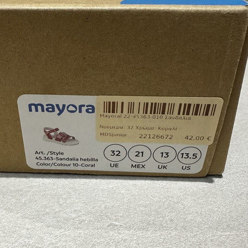 Mayoral Kids Sandals Like New Size 32 Coral