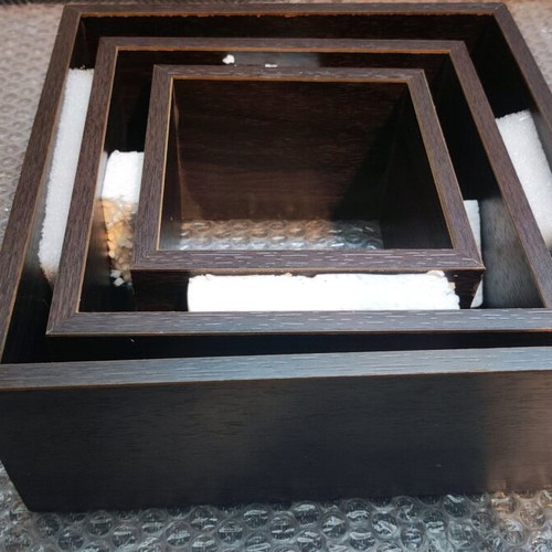 Square shelves set of 3 wenge like new