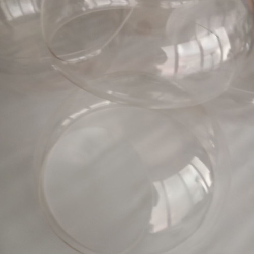 Pressed transparent acrylic bowls like new, pack of 5