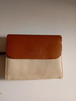 Mazzini women's wallet leather and canvas, like new
