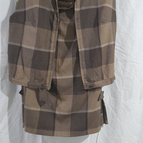 Women's checked brown blazer set size XL/42 like new