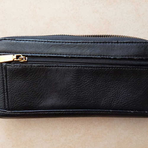 Guess wallet, black, genuine leather