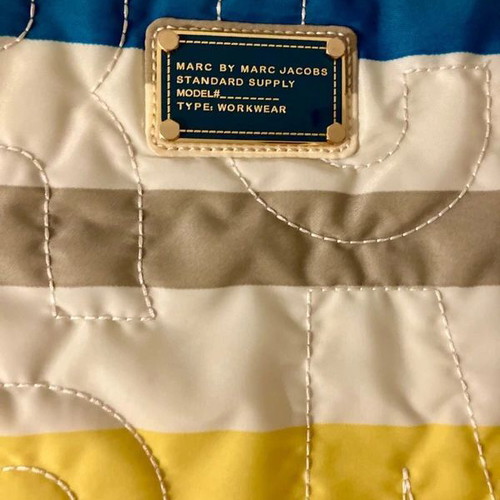 Marc Jacob handheld laptop bag like new with colorful stripes