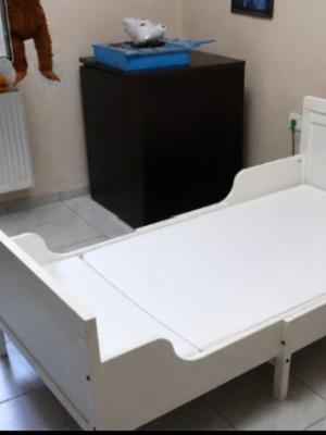 IKEA SUNDUIK extendable children's bed 80x200 cm with foam mattress