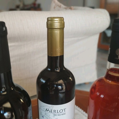 Set of 3 wines new (Rosé, White, Red) with Dionysos, Merlot, Hatzimichalis