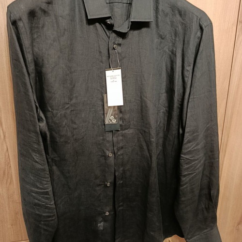 Ανδρικό πουκάμισο Ralph Lauren λινό μαύρο XL καινούργιο