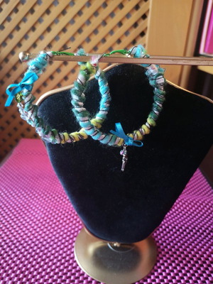 Handmade Tinkerbell hoop earrings new