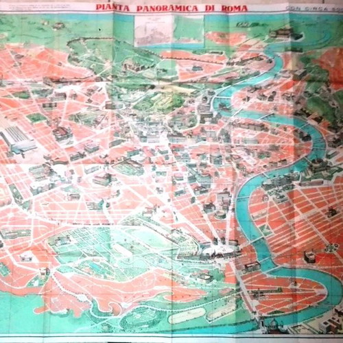 Map 500 Monuments of Rome used, foldable