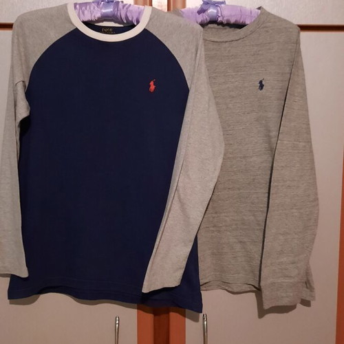 Set of 2 Ralph Lauren boys' cotton t-shirts used, size 12-14