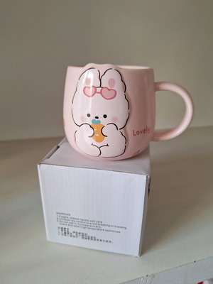 Children's mug with bunny 360 ml new with box