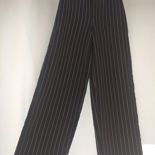 Pants new black and white striped wide fit size M