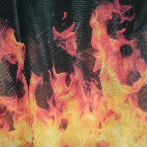 Bershka Mesh See Through Flame T-shirt like new, size XS