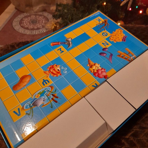 Scrabble Junior board game like new for children 6-10 years missing 4 blue tokens