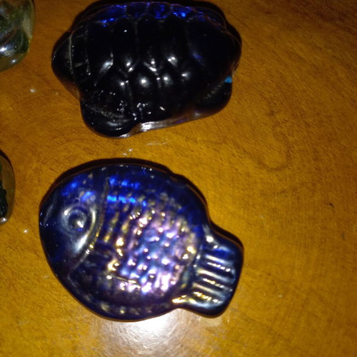 Decorative sea animals pack of 4, glass-like