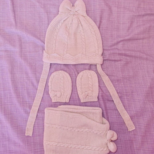 Mayoral set 18 months beige, brand new hat, gloves and scarf