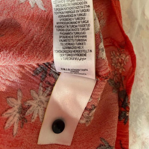 Marks & Spencer viscose shirt L used, black and red
