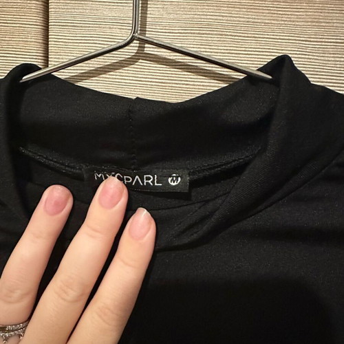 Black top new with transparency, size M