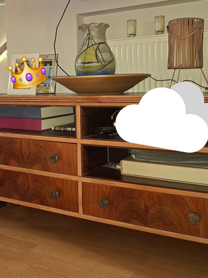 Buffet used, made of olive root wood, like new