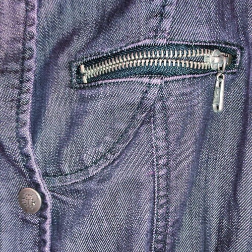 Stradivarius spring denim jacket used, size S, bluish purple