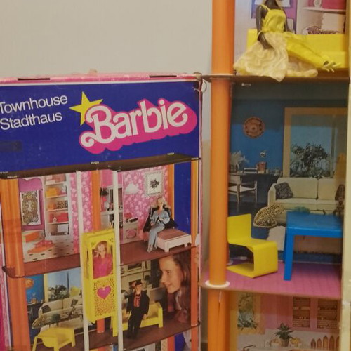 Barbie Home Vintage 1980 Used, Collectors' Dollhouse with Furniture