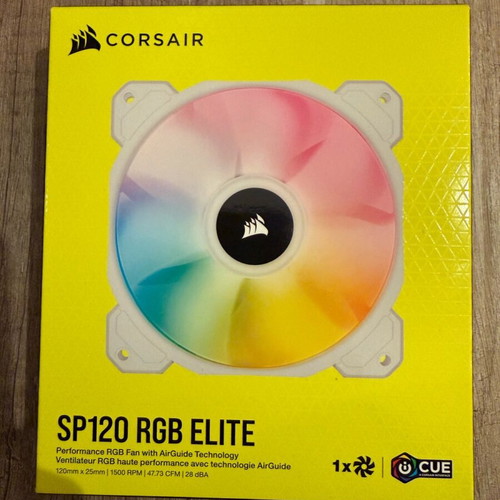 Corsair PC Fans SP120 RGB Elite White, new, 2 pieces