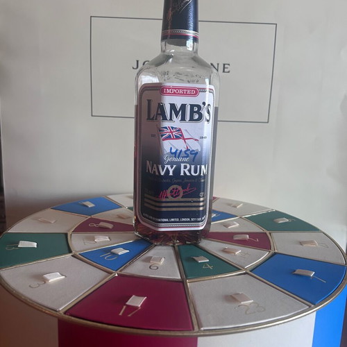 Lamb’s Navy Rum like new with hexagonal bottle