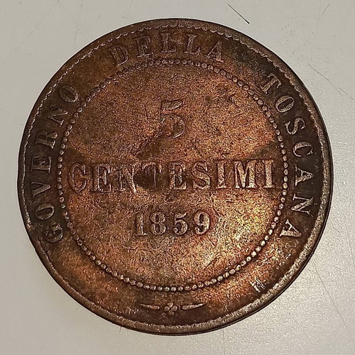 Toscana 5 Centesimi 1859 coin like new