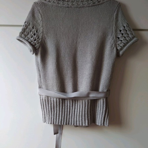 Mexx Fashion knitted short sleeve women's cardigan gray like new