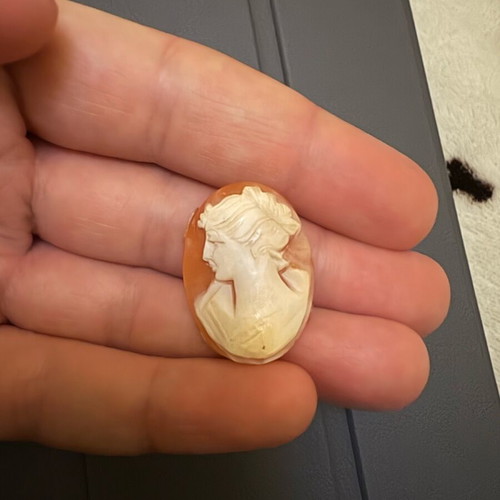 Old cameo used, genuine, hand-carved