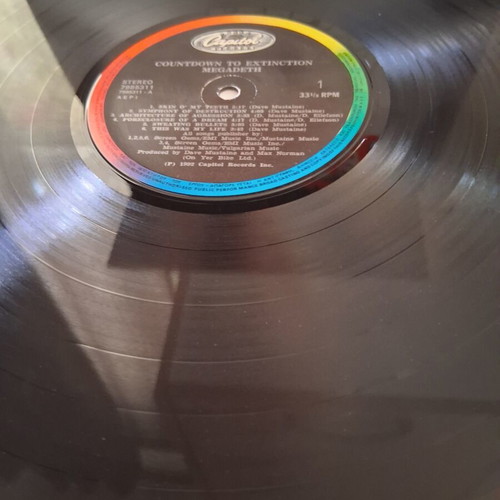Megadeth Countdown to Extinction vinyl like new, metal