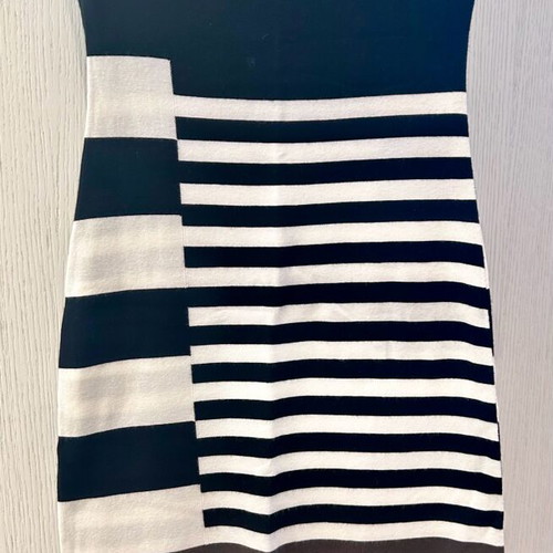 Terre Alte strapless dress used, size 42, black and white
