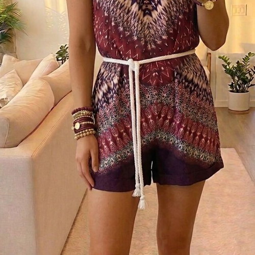 Boho Ethnic Print Mini Playsuit Iso, size S, excellent condition