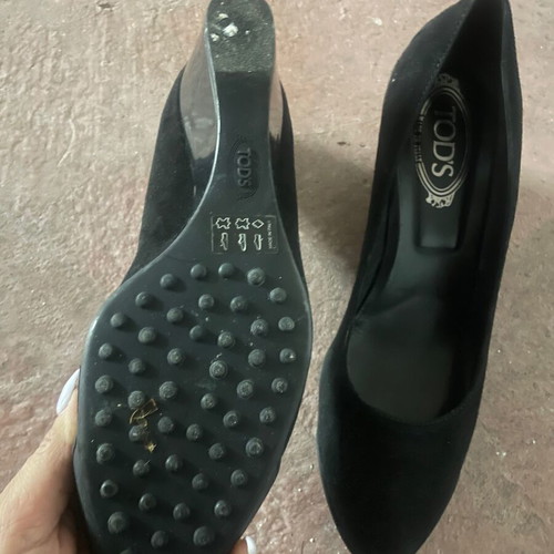 Tod’s suede platform pumps new unworn black size 41