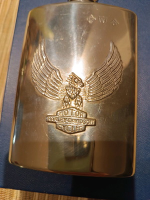 Harley Davidson tin flask new