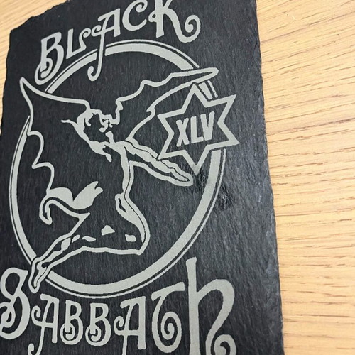 Black Sabbath 45th Anniversary engraved stone decor