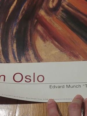 The Scream poster by Edvard Munch used