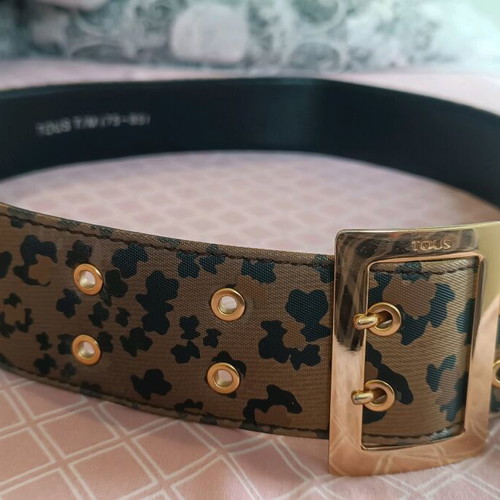 Tous belt authentic like new, brown animal print, size 80