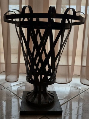 Metal vase used, height 42 cm