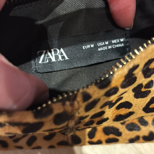 Leopard Zara handbag like new, leather