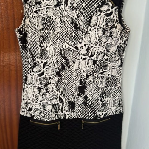 Paranoia midi dress like new, black and white, size S
