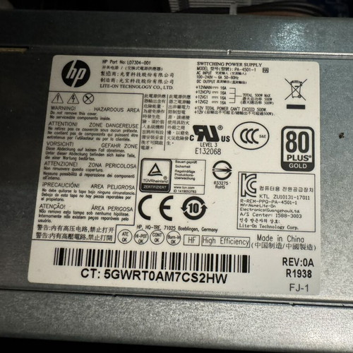 HP Z2 G4 Workstation Xeon E-2174G 64GB DDR4 1.25TB SSD used
