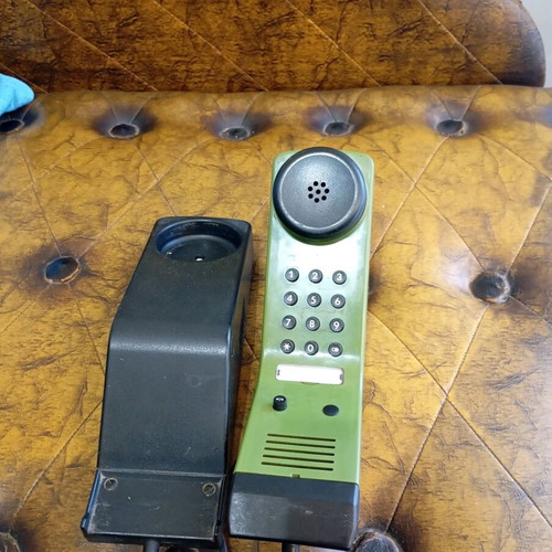 Vintage Ericsson LM Code 300 telephone used, green, wired