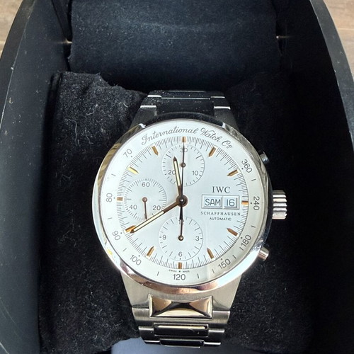 IWC automatic men's wristwatch, white