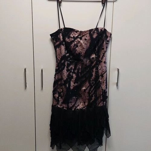 Mischalis Atelier formal dress size L like new, black pink