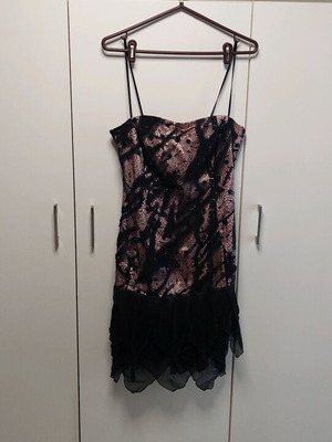 Mischalis Atelier formal dress size L like new, black pink