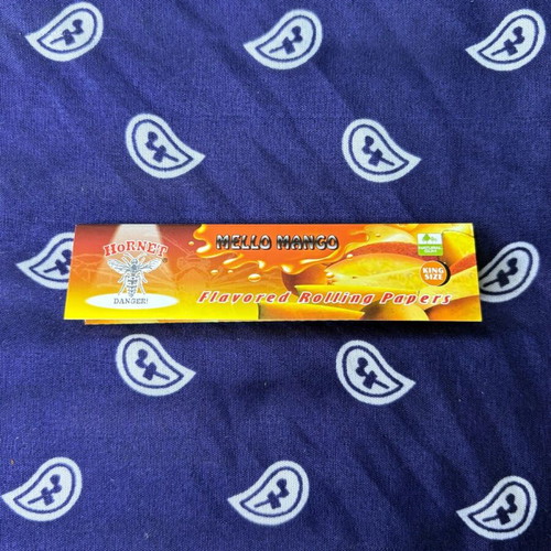 Hornet Mello Mango Flavoured Rolling Papers King Size, 32 leaves, new