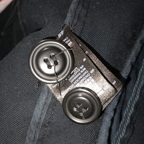 H&M Black denim jean jacket used, size M/S oversized