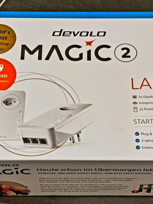 Devolo Magic 1 & Magic 2 Triple LAN Powerline καινούργιο, πακέτο δύο