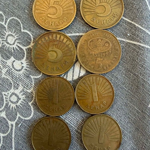 Lot of 8 collectible coins from North Macedonia
