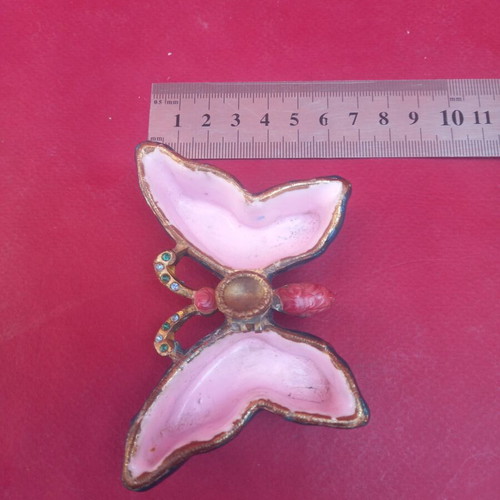 Brass butterfly with enamel